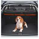 Dog Barrier for Car, 50" Wide SUV Dog Barrier for Cargo Area & 2nd 3rd Row Seats, Sturdy Dog Barrier for Small SUV & Truck with See-Through Net Mesh, Back Seat Divider for Mid-Sized Vehicle