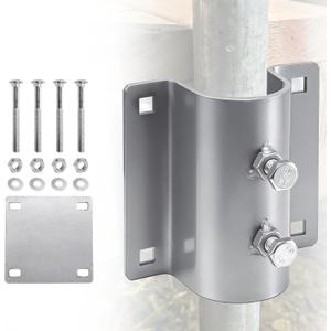 Dock Post Bracket Kit Stationary Dock Side Leg Pipe Holder, Heavy Duty Floating Dock Hardware Galvanize Boat Dock Accessories
