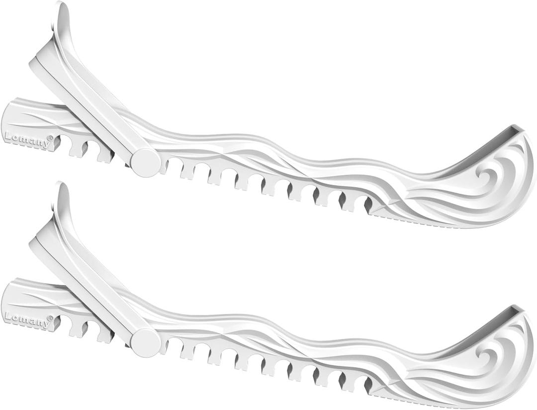 Ice Skate Guards Ice Skate Blade Covers Skate Blade Protector, 1 Pair of Adjustable Skate Guards for Hockey or Figure Skating (Youth, White)