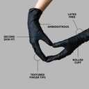 Black Nitrile Disposable Exam Gloves (5Mil) | LatexFree, PowderFree, Food Safe, Medical, Tattoo, Mechanic & Cleaning Use (Black, M)