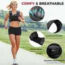 BAGAIL Comfort-Fit Weighted Vest for Woman, Even Weight Distribution, Faster Weight Loss, No-Chafe or Bounce for Walking & Running with Detachable Phone Pouch & Reflective Stripes (Size: 8 Lb)