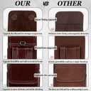 Leather Phone Holster - Genuine Full-Grain Buffalo Leather Cell Phone Holsters - for iPhone 16, 15, 14, 13pro, Galaxy S24, S23, S22-7.3" X 3.8" (Coffe, Large)