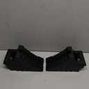 PR1ME Heavy Duty Rubber Wheel Chocks, Rubber Tire Blocks, RV Solid Rubber Wheel Wedge Blocks, 2 Pack Black 8.6" x 3.7" x 4.7", Carrying Handle, for Travel Trailer, Camper, RV, Truck