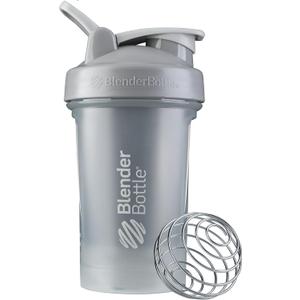BlenderBottle Classic V2 Shaker Bottle Perfect for Protein Shakes and Pre Workout, 20-Ounce, Pebble Grey