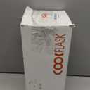 Half Gallon Water Bottle Insulated with Straw & 3 Lids, Coolflask 64 oz Water Jug Large Metal Stainless Steel Wide Mouth for Sports, Gym or Office, Non-BPA Keep Cold 48H Hot 24H, Dark Green