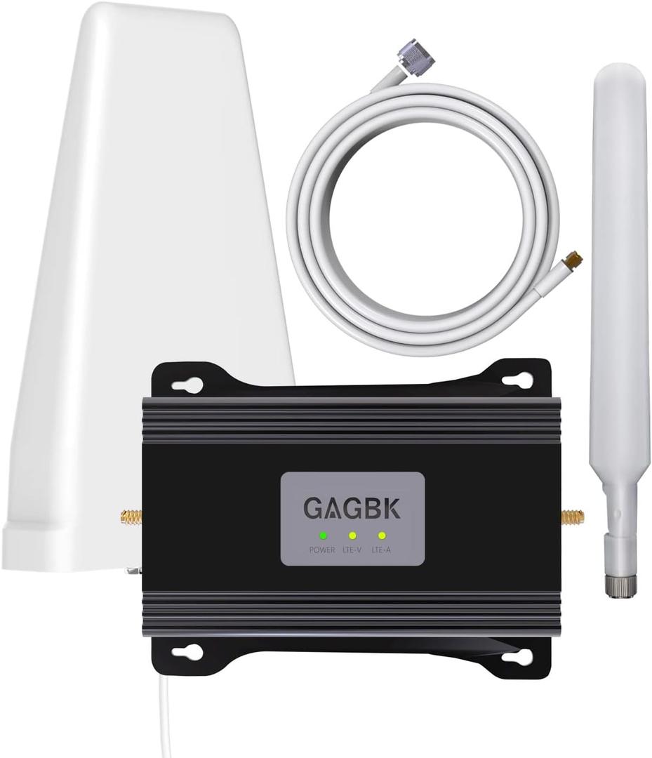 Cell Phone Booster on Band 12/13/17 Cell Signal Booster for 5G 4G LTE 3G Cell Phone Signal Booster for Home All U.S. Carriers Verizon AT&T T-Mobile and More Up to 5,500Sq Ft Cellphone Signal Booster