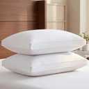 Bed Pillows for Sleeping Queen Size Set of 2 - Super Soft & Fluffy w/ Down Alternative Filling - Hotel Luxury Quality, Gusseted Pillow for Back, Stomach & Side Sleepers - Comfy & Breathable - White
