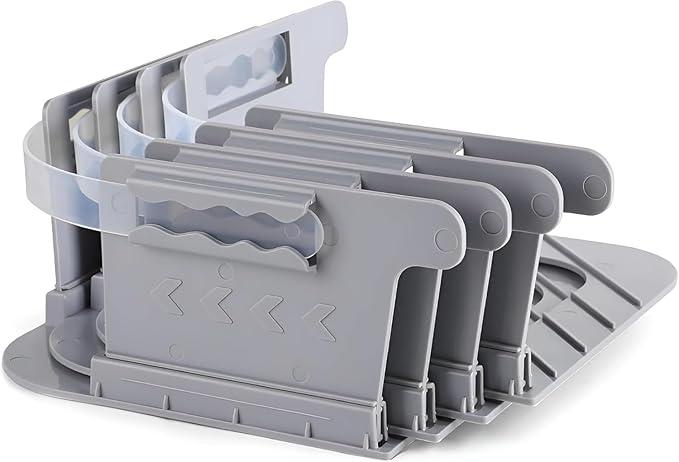 Sheet Holders - 4Pcs Heavy Duty Bed Sheet Straps,(with Sheet Tucker Tool) Fitted Bed Sheet Holders Keep Sheets Firm & Bed Sheet Holder for Corners Fit for All Mattress Types (Grey)