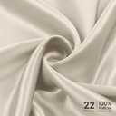 Tafts Silk Pillow Cases - 22mm 100% Pure Mulberry 6A Silk Pillowcase for Hair & Skin with Zipper Closure, Cooling, Natural, Organic, Double Sided Pillow Case (Nude, Queen 20x30 1pc)