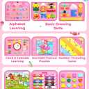Gojmzo Busy Board Montessori Toys for Toddler Girl Birthday Gifts, Busy Book Sensory Toys for Toddlers, Learning Educational Toddler Travel Activities