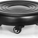 FLOLXNB Low Roller Seat Chair, Rolling Stool with 360Swivel Caster, PU Leather Rolling Chair Seats on Wheels, Movable Mini Stool for Home Office Garage Shop Fitness Sport