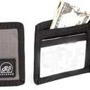 Ultra Slim Nylon Mens Wallet  Durable Bifold Wallets for Men with Money Compartments, ID Window and Card Holder - Premium Wallet for Protection - Travel Safe Men's Wallet - Grey