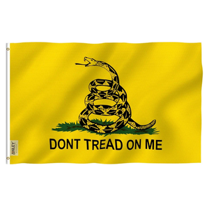 Anley Fly Breeze 3x5 Foot Don't Tread On Me Flag - Vivid Color and Fade proof - Canvas Header and Double Stitched - Flags Polyester with Brass Grommets 8ftX57inch