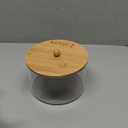 Coffee Filter Holder with Lid,Glass Coffee Filter Storage Container,Coffee Filter Dispenser,Rustic Coffee Filter Organizer Basket,Coffee Filter Container for Counter, Coffee Bar Accessories Decor