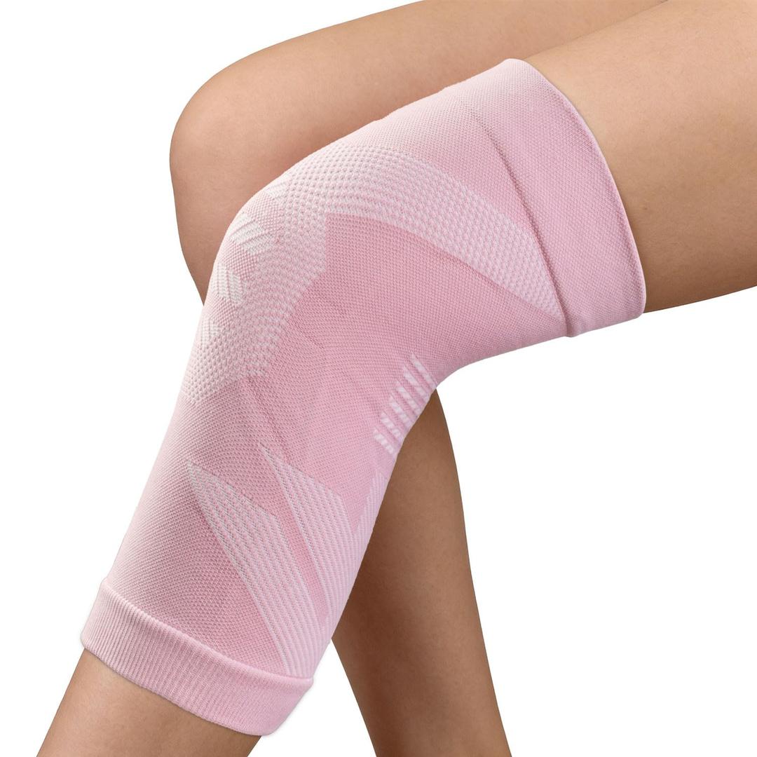 Knee Sleeve Lightweight Compression for Easy Movement Ideal for Running, Gym & Workouts Snug, Thin & Soft All-Day Knee Brace for Gentle Support Men & Women (1 Pack) (Pink, Small)