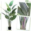 Large Artificial Plant, 6ft Tall Faux Tree with 13 Leaves, Tropical Bird of Paradise Tree Indoor for Home Decor, Bedroom, Living Room, Office, Porch, Patio, Garden Outdoor Housewarming Gift