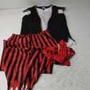 Wizland Adult Men Pirate Costume Sea Captain Adult Halloween Costumes Men's Pirate Outfit for Dress Up Party L