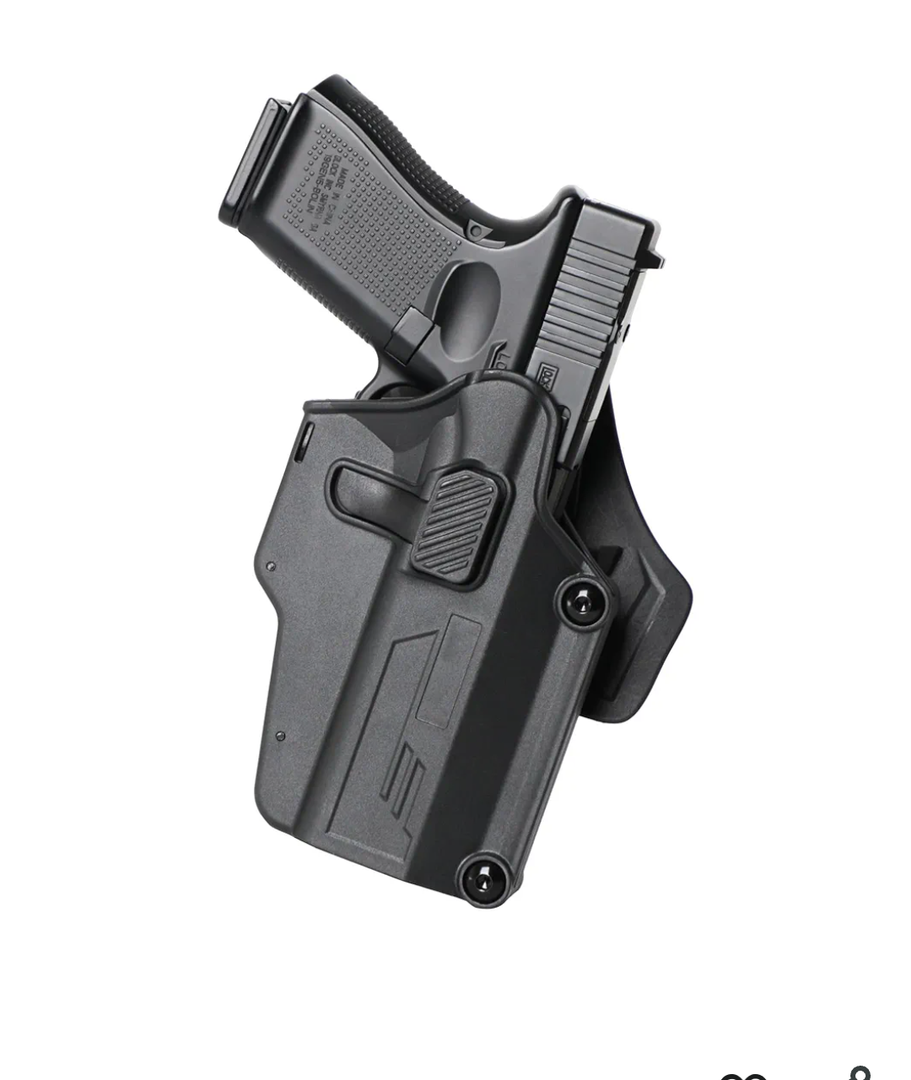 Universal OWB Holster Compatible for Glock|Sig Sauer|CZ|Ruger|Smith & Wesson|1911|Taurus|Springfield Armory|Beretta etc 80+ Pistols，360°Adjustable Paddle,Index Finer Released - Right Hand