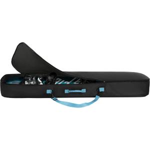 Navaris Snowboard Bag for Men and Women - 157 cm - with Side Pocket & Adjustable Straps - for Easy Snowboard Carrying - Black & Light Blue (165 cm, black)