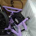 Lightweight Knee Scooter Crutch Alternative, Foldable & Adjustable Knee Scooter for Adults for Foot, Steerable Knee Walker with Detachable Basket, Includes DIY Stickers-Cream Purple