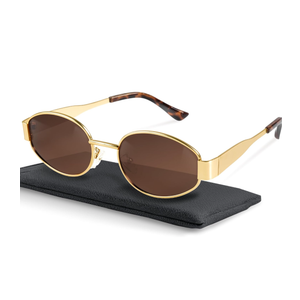 livho 2025 Trendy Oval Sunglasses - Stylish Polarized Shades for Everyday - Retro Metal Frames