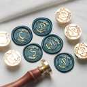 2 x Letter R Wax Seal Stamp Rosemary Initial R Stamp, 2pcs Value Pack Wax Seal Kit with Vintage Rosewood Handle Decorative Gift for Wedding Art Invitations Christmas