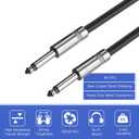 2Pack 50 ft 1/4" to 1/4" Speaker Cables, True 12AWG Patch Cords, 1/4 Male Inch DJ/PA Audio Speaker Cable 12 Gauge Wire.