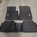 YITAMOTOR Floor Mats Fit for Ford F-150/F150 Lightning SuperCrew Cab 2025-2015(Rear w/o U-Seat Flat Storage),TPE All Weather F150 Truck mats, 1st & 2nd Row