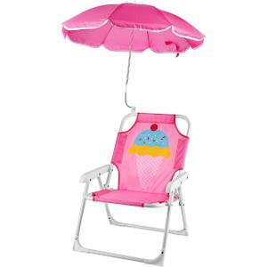 PLULON Kids Beach Chair with Umbrella Folding Lawn and Camping Chair with Summer Shade Children's Beach Chair for Pool Travel Outdoor(for 1-5 Years Old)