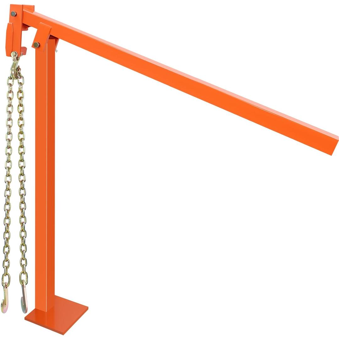 T-Post PullerHeavy Duty Fence Post Puller with 52'' Lifting Chain, Labor-Saving Post Puller Tool for Round Fence Posts