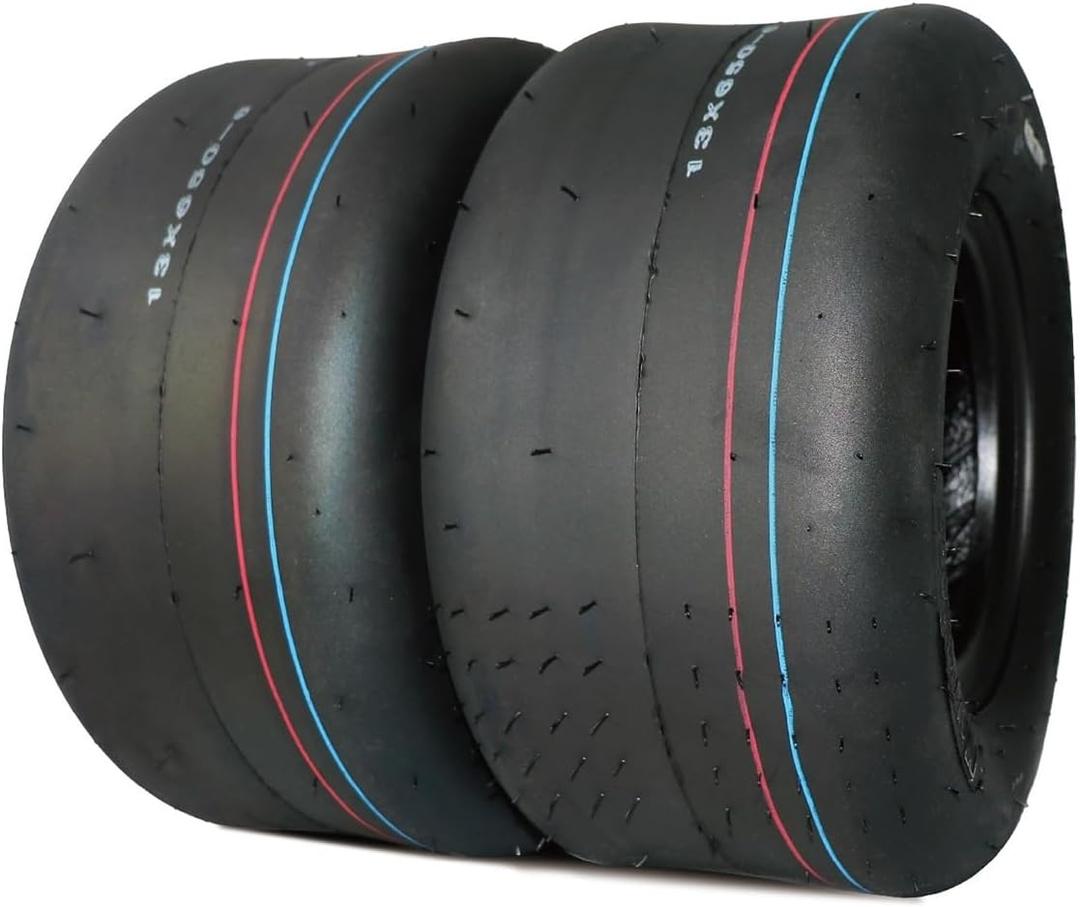 MAXROLLORS (2 Pack) 13x6.50-6 Lawn Mower Tires Tubeless, Replacement 13x6.5-6 Zero Turn Tires Garden Riding Tractor Lawnmower Tires Smooth, 4 Ply, 480 lbs Capacity