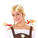 fun shack Adults Bavarian Wig Adults Blonde Pigtails German Oktoberfest Hair Accessory One Size