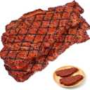Yardwe 2Pcs Artificial Fake Steak Simulation Food Fake Cooked Roast Beef Meat Home Kitchen Decoration Market Display Photography Props (Brown)