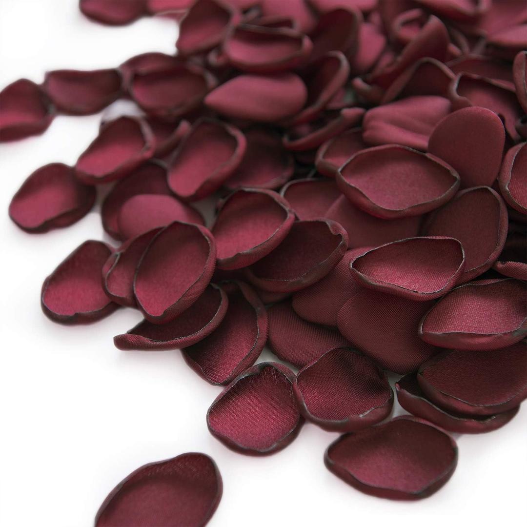 Ling's moment 200pcs Rose Petals, Silk Flower Petals for Wedding/Aisle/Flower Girl Baskets/Table Centerpiece Dcor,etc.Red Burgundy