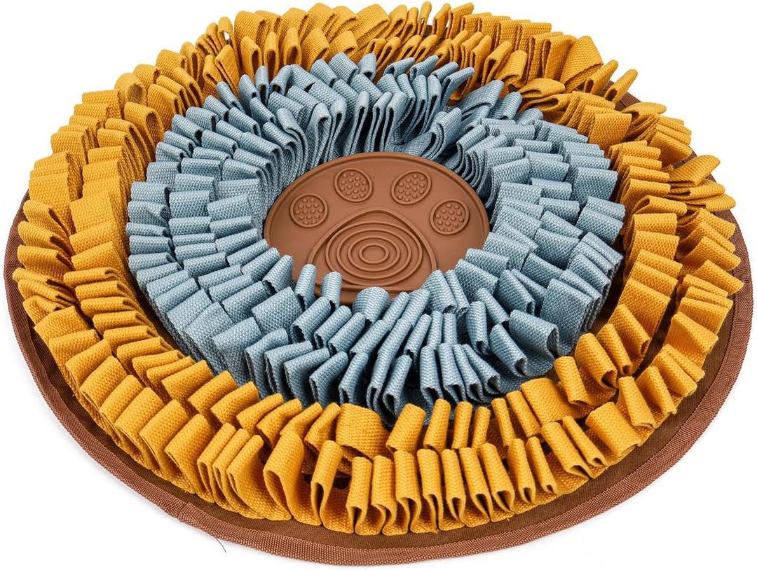 2 x Cookie Snuffle Mat for Dogs, Medium Dog Snuffle Mat 18.9”x18.9”, Keep Them Busy Enrichment Tool & Slow Feeder, Multiple Types, Durable, Machine Washable, Ideal for All Breed Sizes