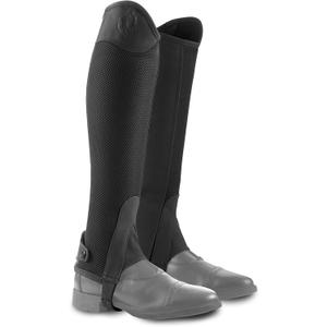 Equinavia Freya Womens NordicAir™ Tech Equestrian Half Chaps for Horseback Riding | Breathable Mesh - Black - L Regular