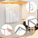 Sliner Acrylic Wall Mount Portion Sauce Cup Lid Organizer, 4 Compartment Clear Disposable Cup Holder for Storage in Restaurant, Kitchen, Cafes, Includes Screws and Anti-slip Pads, Fits 1/1.5/2 oz Cups