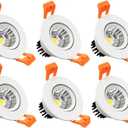 inShareplus 2 Inch LED Downlight, Recessed Lighting COB Dimmable, 5000K Daylight White, CRI80, Ceiling Lights with LED Driver, 6 Pack