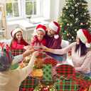 Plaid Christmas Plates and Napkins,Plaid Dinnerware Buffalo plaid Christmas Red and Green Plates and Napkins for Winter christmas Holiday Decorations