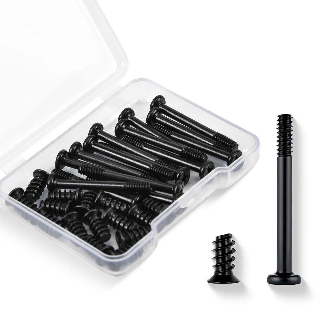 30PCS Computer PC Fan Screws Kit for Computer Cooling Fan Mount with Long & Short Tapping Stainless Steel Screws (#6-32x30mm 15 Pcs / M5x10mm 15 Pcs)
