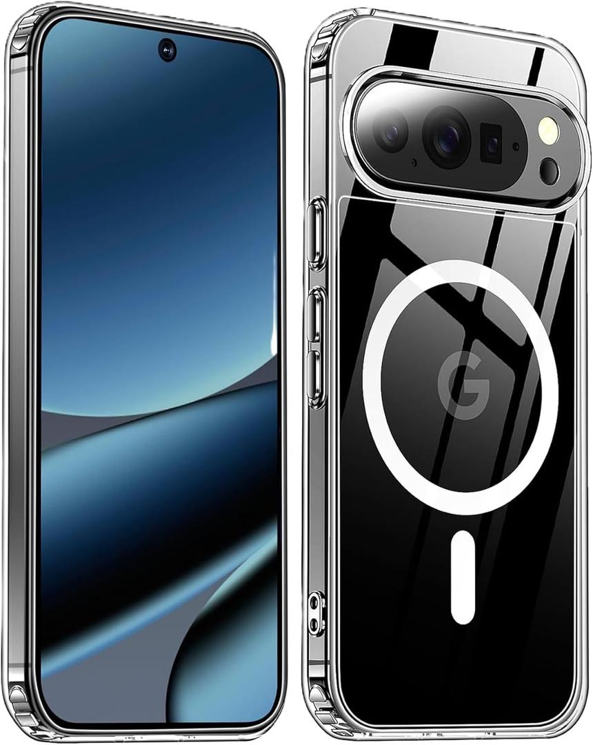 Protective Case Compatible for Google Pixel 10 Pro Case | Slim Matte | Military-Grade Drop Protection | Shockproof | Anti-Fingerprint | Wireless Charging | Clear