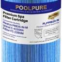 POOLPURE Antimicrobial Spa Filter Replaces Pleatco PRB35-IN-M, Unicel C-4335RA, Guardian 409-219, Filbur FC-2385M, 03FIL1300, 17-2482, 25393, 303557, 817-3501, 5 X 9 Drop in Hot Tub Filter, 1 Pack