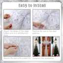 Sursurprise White Christmas Front Door Bow Decorations, Xmas Door Bow Large, Baby Shower Wedding Celebration, Wrapping for Window Fireplace Cabinet, Festive Season Home Kitchen Party Supplies