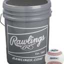 Rawlings | Ultimate Practice Baseballs | Youth/High School/College | Added Lifespan + Weather Resistant | Dozen & Bucket Options (Bucket of 24)