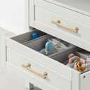 Alzassbg Cabinet Pulls, Champagne Copper, Ridged Bar Handles, 3 Inch(76mm) Hole Centers, Kitchen Handles for cabinets, 10 Pack, AL3095SCG