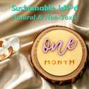 4 x Monthly Baby Milestone -Milestone Cards for Wooden Circles Discs, Photoshoot Props for Baby Boys & Girls, The Baby Essentials for a Newborn Gender-Neutral Baby, 3D Design,7 Pack,Pink, 4 Inch