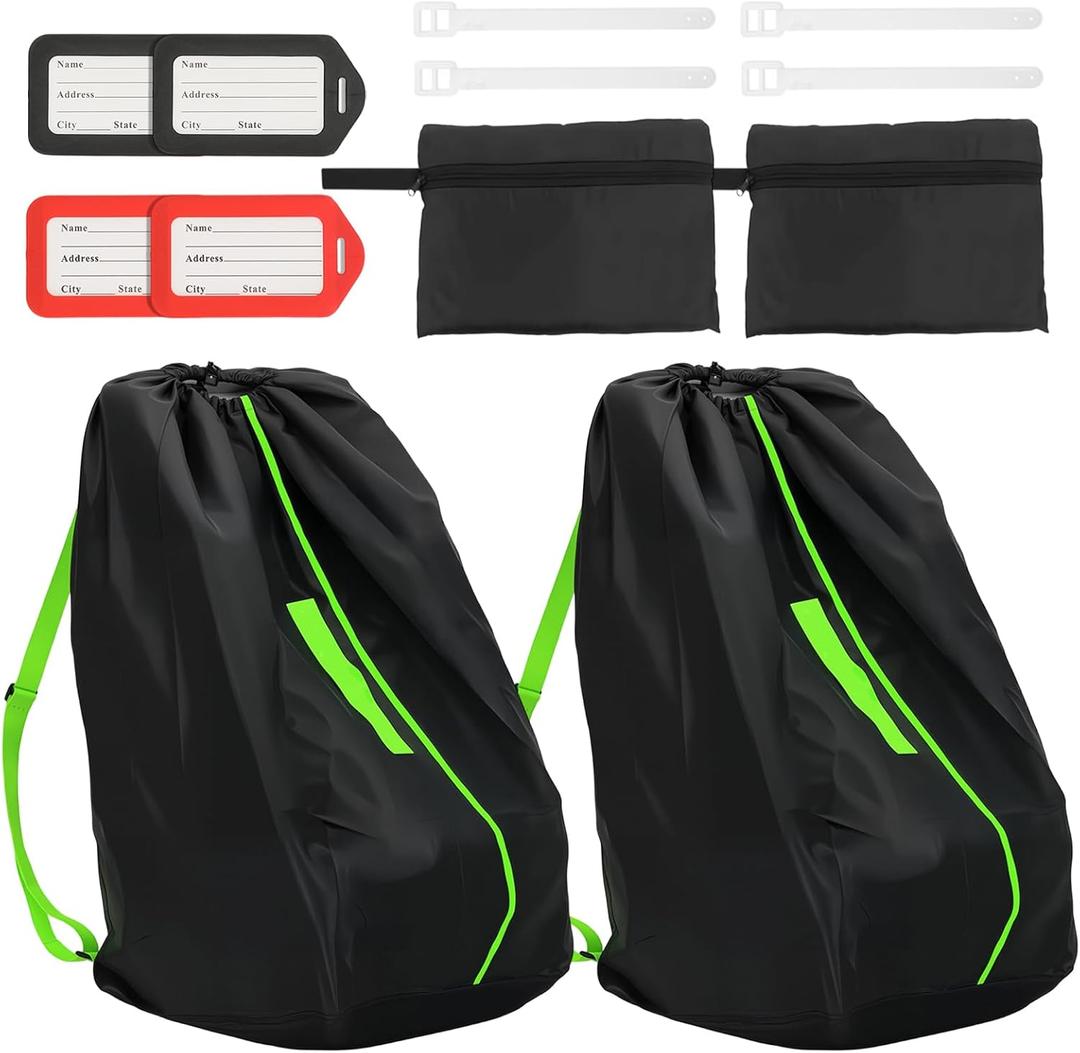 Car Seat Bags For Airplane Travel, Gate Check Bag, Durable Travel Bag with Thickened Shoulder Straps and 2pcs Luggage Tags For Airplane