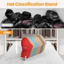Nicetree Hat Organizer for Baseball Caps, 2 Pcs No Install Acrylic Hat Racks for 14 Baseball Caps Storage, Hat Stand for Caps Display and Organizer for Dresser, Bedroom, Closet, Office