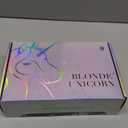 BLONDE UNICORN Blonde Wig 13x6 HD Lace Front Wig Long Straight Layered Synthetic Lace Front Wig Pre Plucked Glueless Wig for Women Daily Party Use 22IN