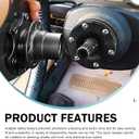 Steering Wheel Adapterer, 6 Hole Aluminum Alloy Steering Wheel Quick Release Snap Off Hub Adapter Boss Kit, for Most Car Racing (Black)